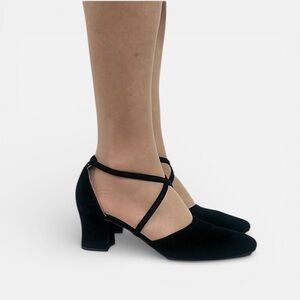 🥀 Vintage 90s Unlisted Velvet Mary Jane D’Orsay Heels Sz 9.5